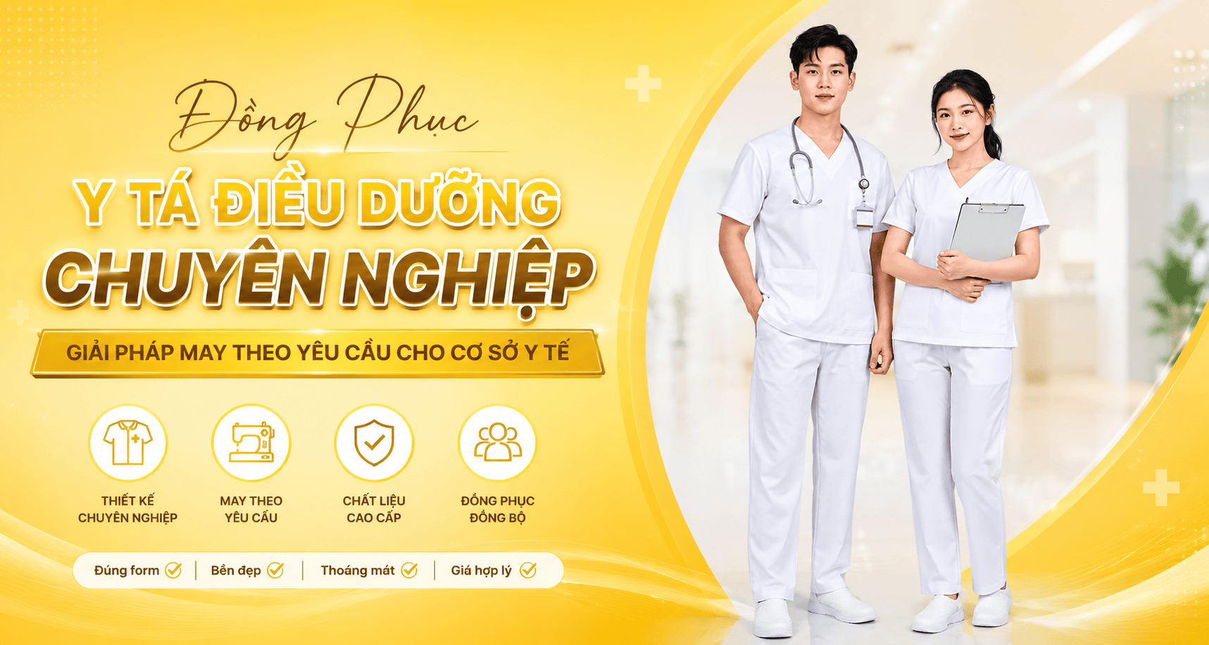 Đồng Phục Y Tá Điều Dưỡng Chuyên Nghiệp