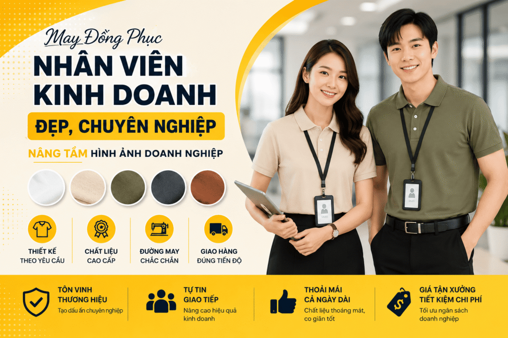 May Đồng Phục Nhân Viên Kinh Doanh Đẹp, Chuyên Nghiệp, Nâng Tầm Hình Ảnh Doanh Nghiệp 1 May Đồng Phục Nhân Viên Kinh Doanh Đẹp, Chuyên Nghiệp, Nâng Tầm Hình Ảnh Doanh Nghiệp