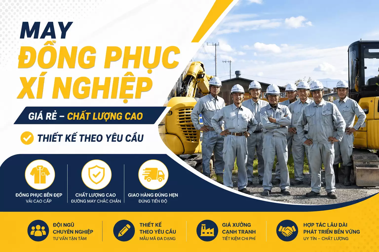 May Đồng Phục Xí Nghiệp Giá Rẻ – Chất Lượng Cao, Thiết Kế Theo Yêu Cầu