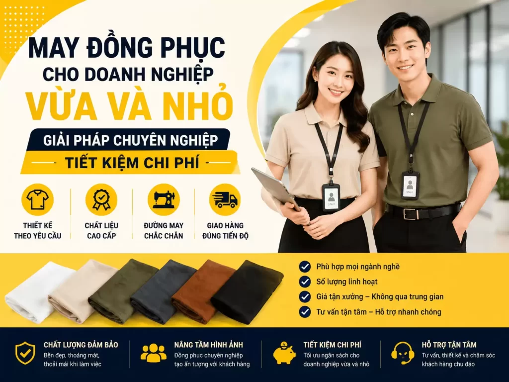 May Đồng Phục Cho Doanh Nghiệp Vừa Và Nhỏ – Giải Pháp Chuyên Nghiệp, Tiết Kiệm Chi Phí 1 May Đồng Phục Cho Doanh Nghiệp Vừa Và Nhỏ