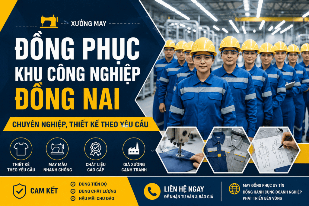 Xưởng May Đồng Phục Khu Công Nghiệp Đồng Nai Chuyên Nghiệp, Thiết Kế Theo Yêu Cầu 1 Xưởng May Đồng Phục Khu Công Nghiệp Đồng Nai