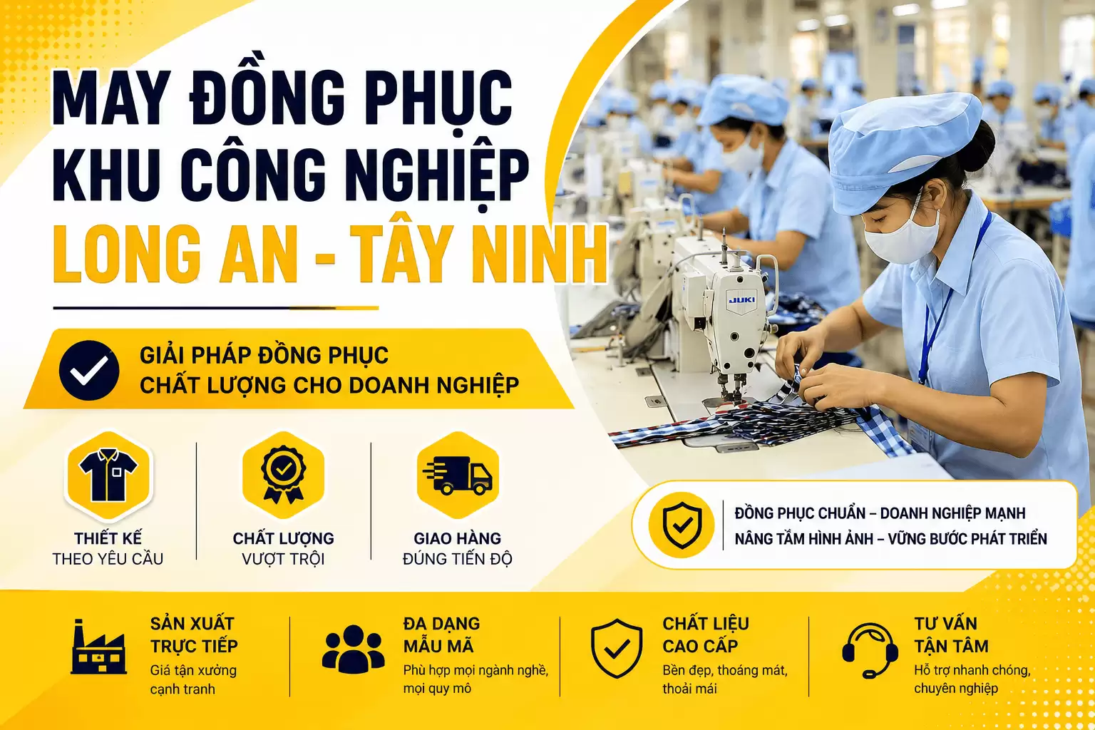 May Đồng Phục Khu Công Nghiệp Long An
